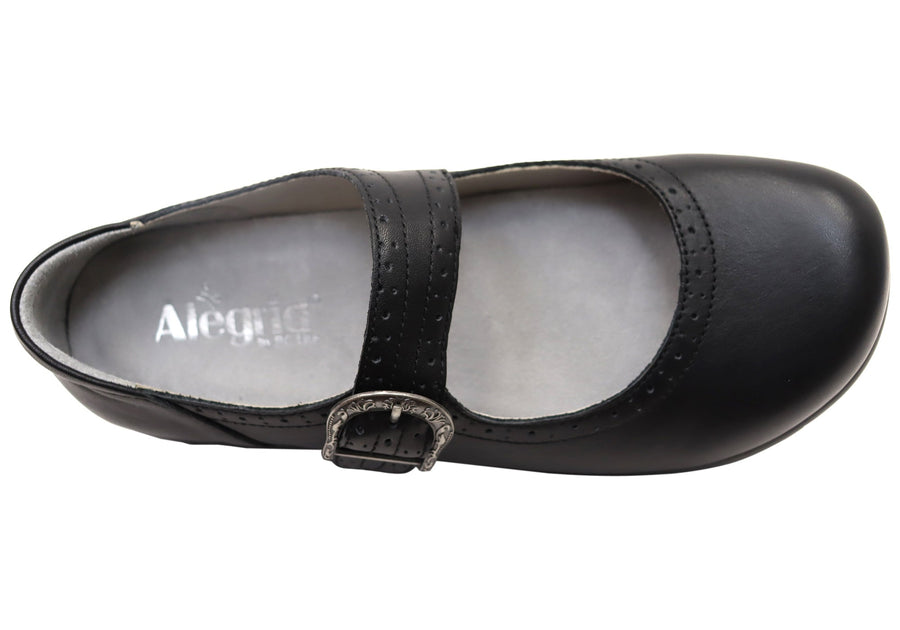 Alegria Kourtney Womens Comfortable Leather Mary Jane Shoes