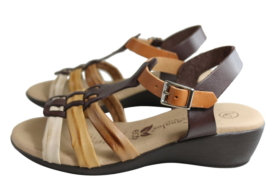 Lola Canales Yvette Womens Comfortable Leather Sandals Made In Spain