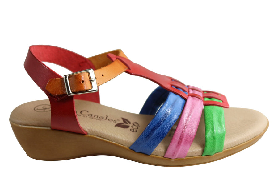 Lola Canales Yvette Womens Comfortable Leather Sandals Made In Spain