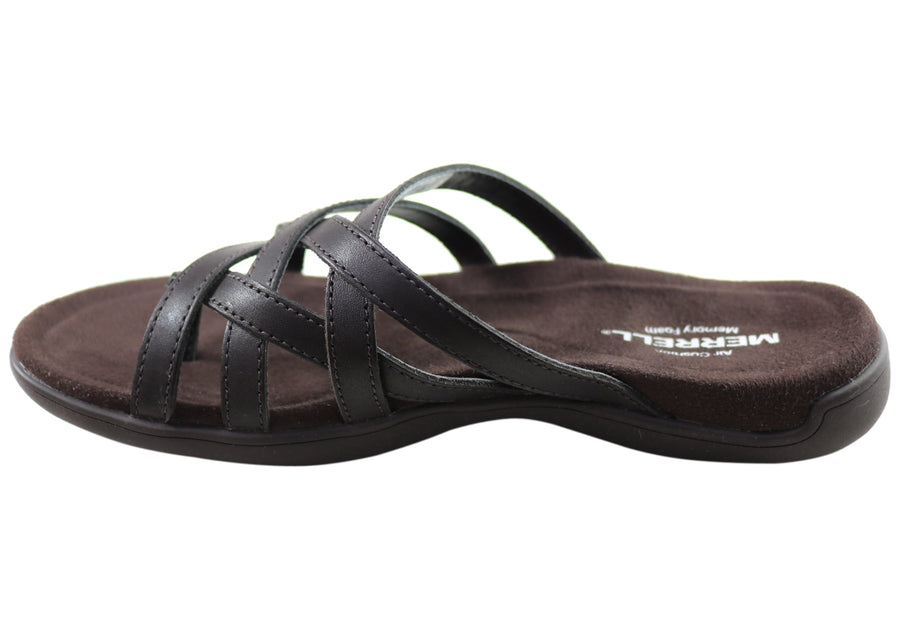 Merrell Womens Hayes Thong Leather Comfortable Sandals