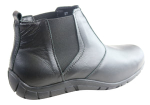 Andacco Civic Womens Leather Comfortable Ankle Boots Made In Brazil