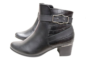 Comfortflex Louisa Womens Comfort Leather Ankle Boots Made In Brazil