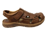 Born Mens Cabot III Leather Closed Toe Sandals With Comfort Footbed