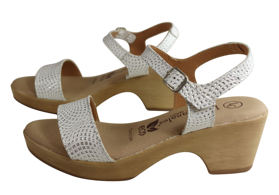 Lola Canales Amalie Womens Comfortable Leather Sandals Made In Spain