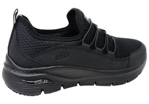 Skechers Womens Comfortable Arch Fit Slip Resistant Jitsy Work Shoes