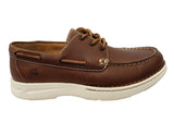 Born Mens Leather Mariner 3 Eye Boat Shoes With Comfortable Footbed