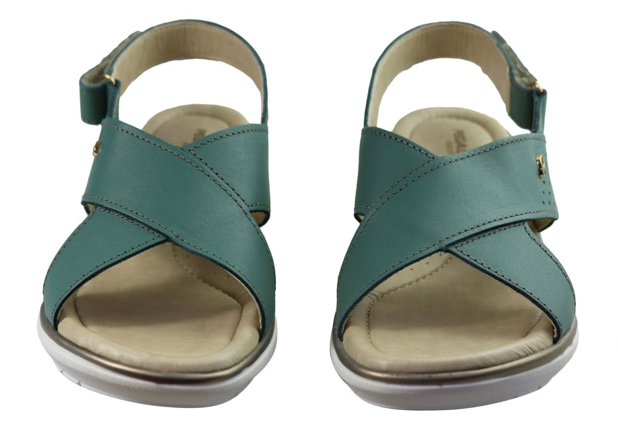 Pegada Paros Womens Comfortable Leather Sandals Made In Brazil