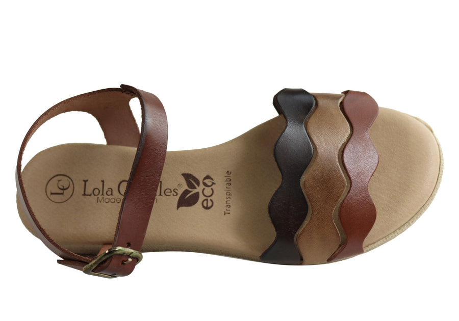 Lola Canales Vivian Womens Comfortable Leather Sandals Made In Spain