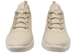 ECCO Womens Comfortable Leather Gruuv Sneakers Shoes