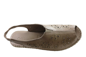 Orizonte Petal Womens European Soft Leather Comfortable Sandals