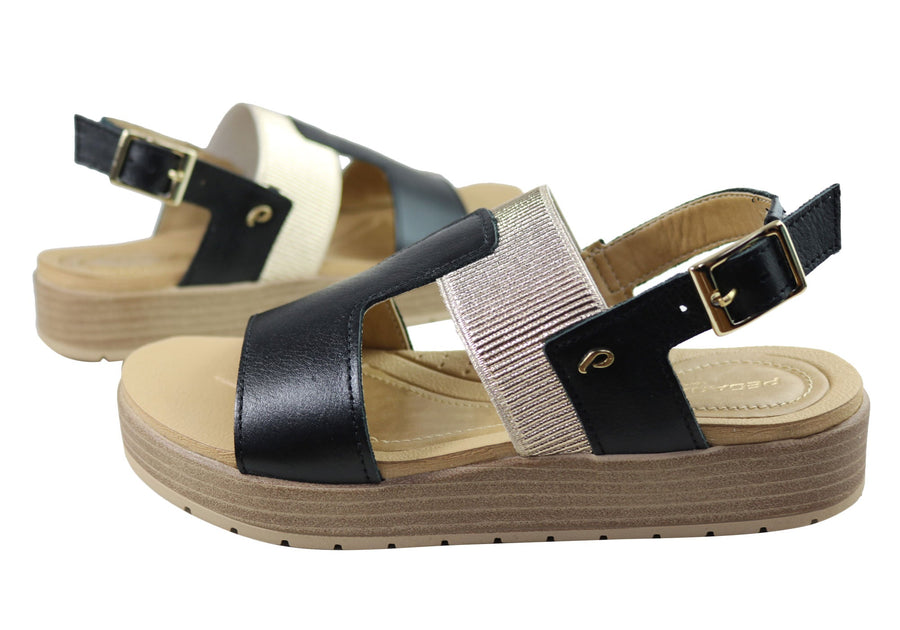 Pegada Hume Womens Comfortable Leather Sandals Made In Brazil