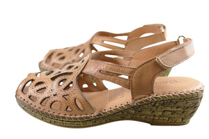 Orizonte Saxona Womens European Soft Leather Comfortable Sandals