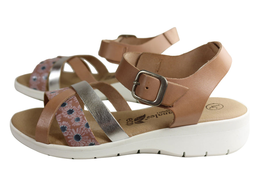 Lola Canales Daisy Womens Comfortable Leather Sandals Made In Spain
