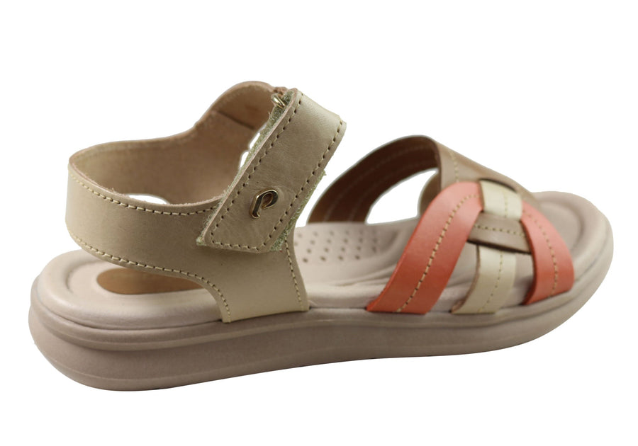 Pegada Vive Womens Comfortable Leather Sandals Made In Brazil