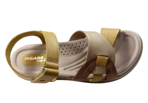 Pegada Vive Womens Comfortable Leather Sandals Made In Brazil
