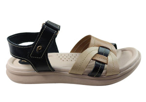 Pegada Vive Womens Comfortable Leather Sandals Made In Brazil