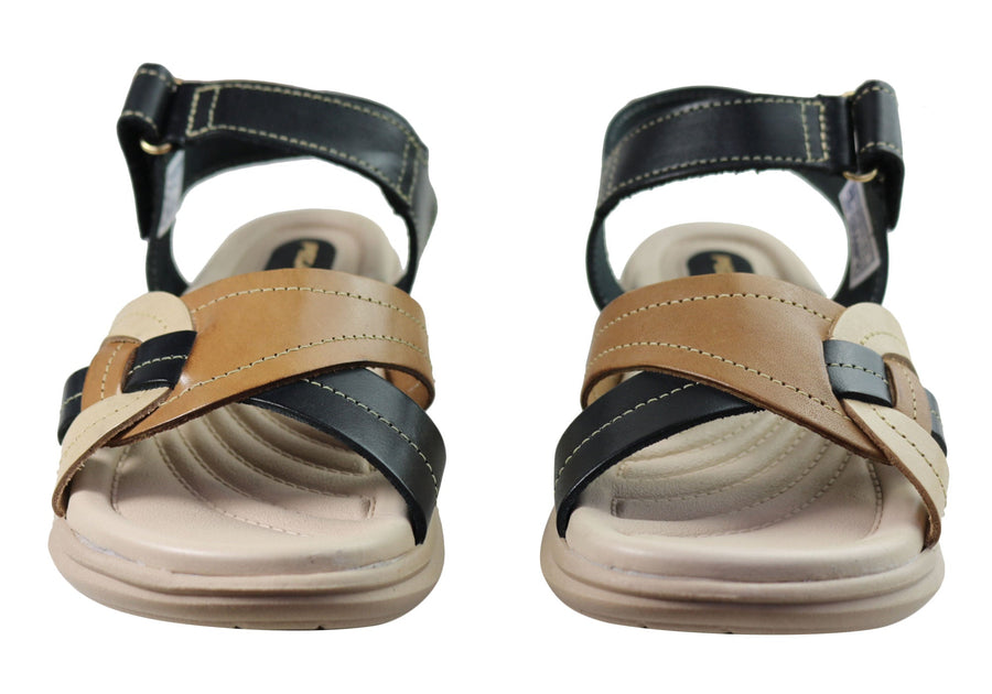 Pegada Vive Womens Comfortable Leather Sandals Made In Brazil