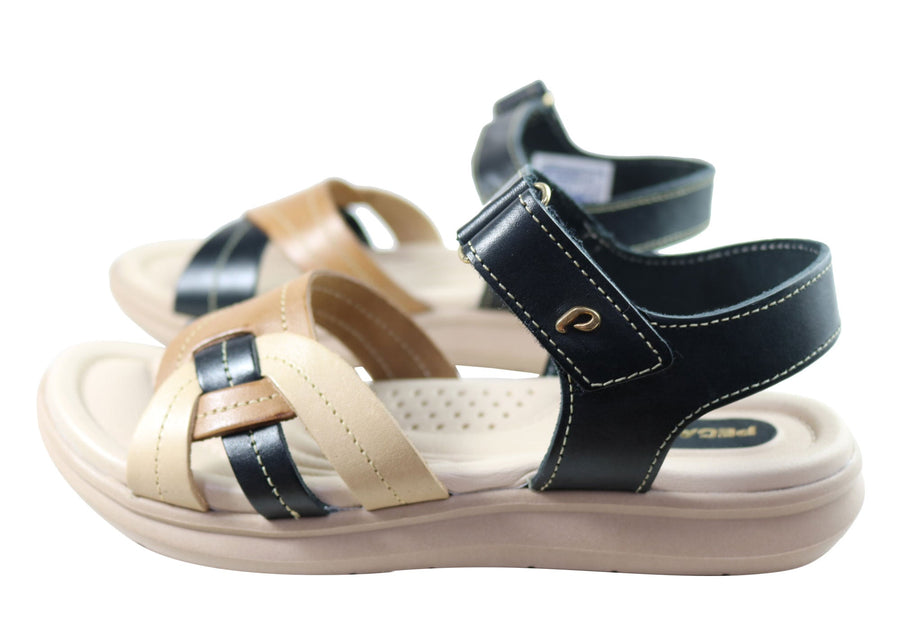 Pegada Vive Womens Comfortable Leather Sandals Made In Brazil