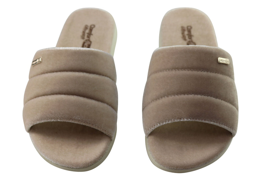 Comfortflex Relax Harmony Womens Open Toe Slippers Made In Brazil