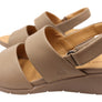 Hush Puppies Reyna Womens Comfortable Leather Wedge Sandals