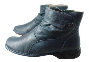 J Gean Cove Womens Comfortable Leather Ankle Boots Made In Brazil