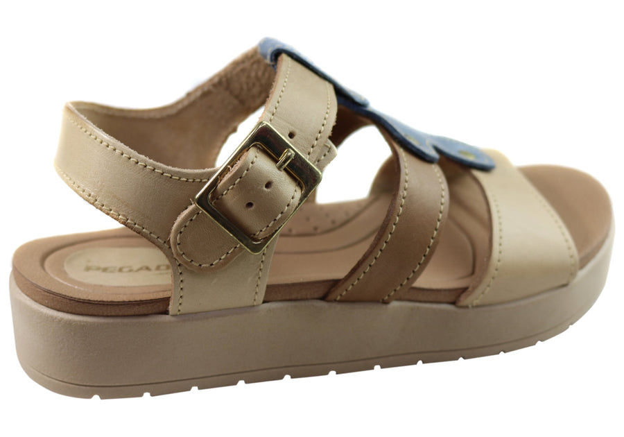Pegada Atlas Womens Comfortable Leather Sandals Made In Brazil