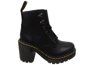Dr Martens Womens Comfortable Jesy 6 Tie Leather Ankle Boots