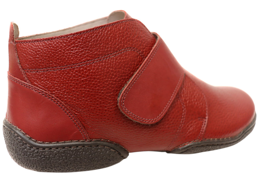 J Gean Zoey Womens Comfortable Leather Ankle Boots Made In Brazil