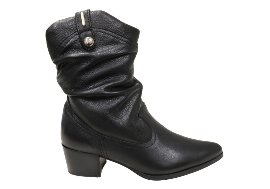 Bottero Brenda Womens Comfortable Leather Boots Made In Brazil