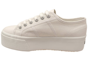 Superga Womens 2790 Platform Comfortable Lace Up Shoes