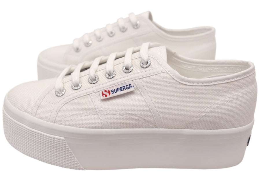 Superga Womens 2790 Platform Comfortable Lace Up Shoes