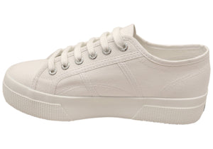 Superga Womens 2740 Platform Comfortable Lace Up Shoes