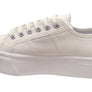 Superga Womens 2790 Tumbled Leather Platform Lace Up Shoes