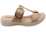 Softli Lorrie Womens Brazilian Slides Sandals With Comfort Footbed
