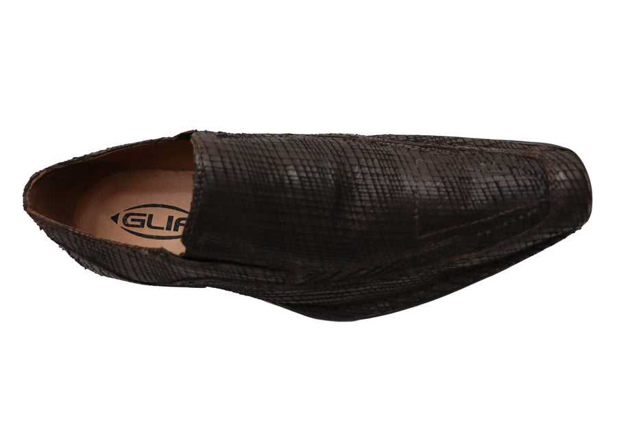 GLIF Vyper Mens Leather Slip On Dress Shoes