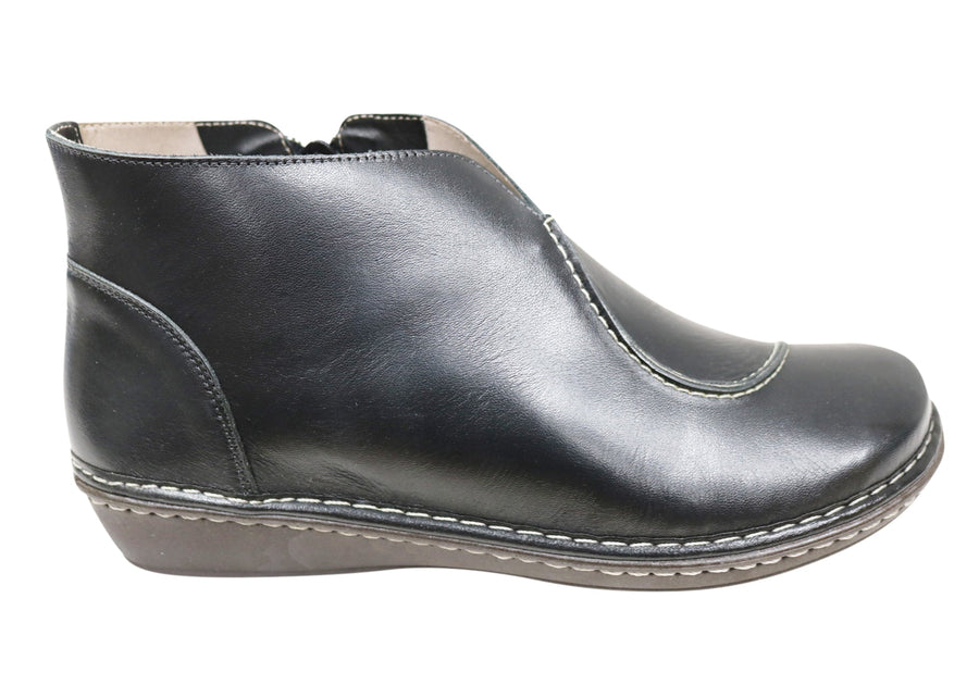 J Gean Insight Womens Comfortable Leather Ankle Boots Made In Brazil