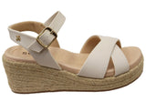 Softli Cascade Womens Comfortable Footbed Espadrille Wedge Sandals