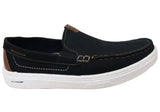 Pegada Renzo Mens Leather Comfort Casual Slip On Shoes Made In Brazil