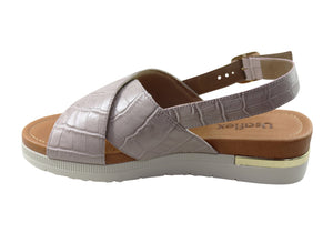 Usaflex Breeza Womens Comfortable Leather Sandals Made In Brazil