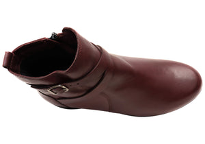 Via Paula Lane Womens Comfortable Brazilian Leather Ankle Boots