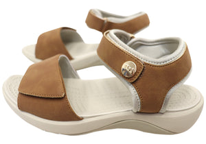 Homyped Womens Niche Walk Tan Comfortable Sandals