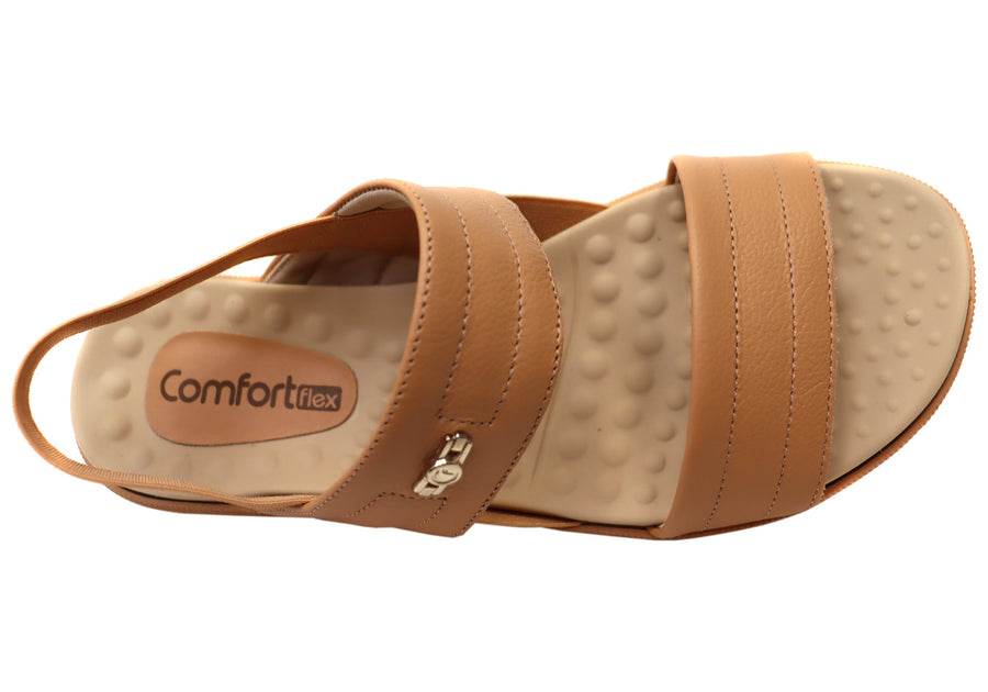 Comfortflex Vinza Womens Leather Comfortable Sandals Made In Brazil