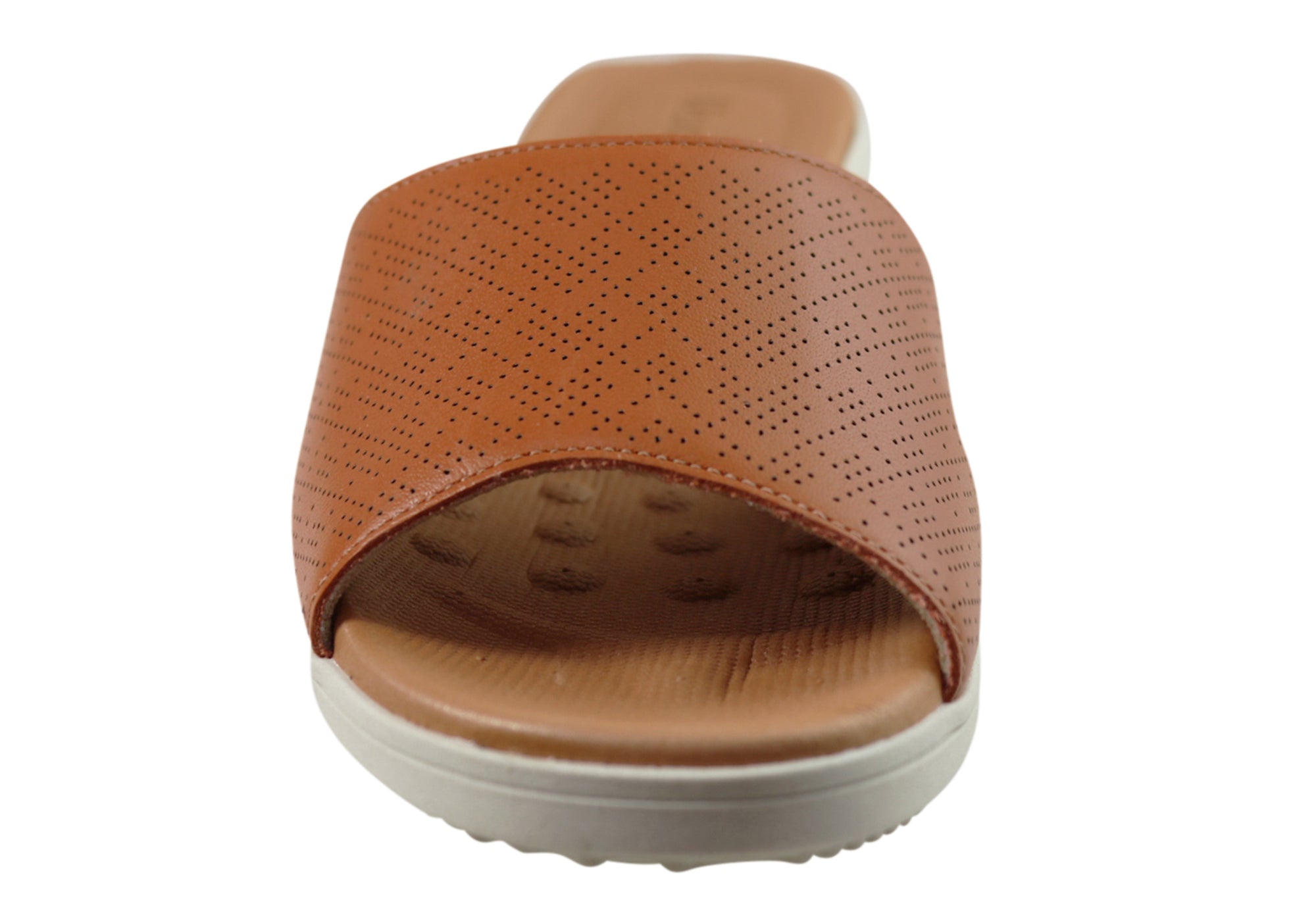 Usaflex Sunrise Womens Comfort Leather Slides Made In Brazil