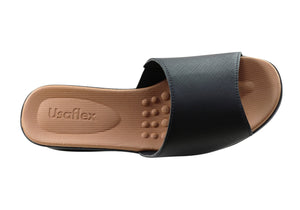 Usaflex Sunrise Womens Comfort Leather Slides  Made In Brazil