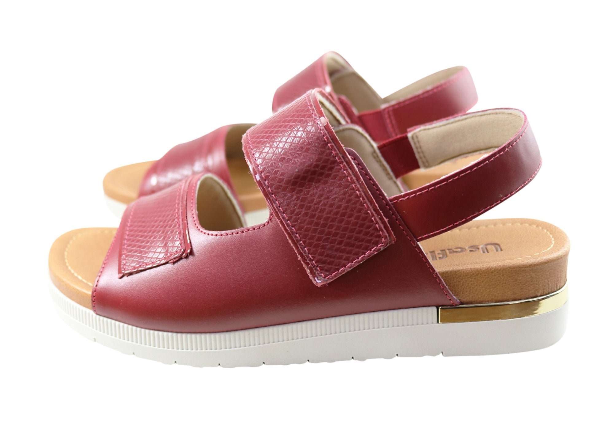 Usaflex Hilda Womens Comfortable Leather Sandals Made In Brazil