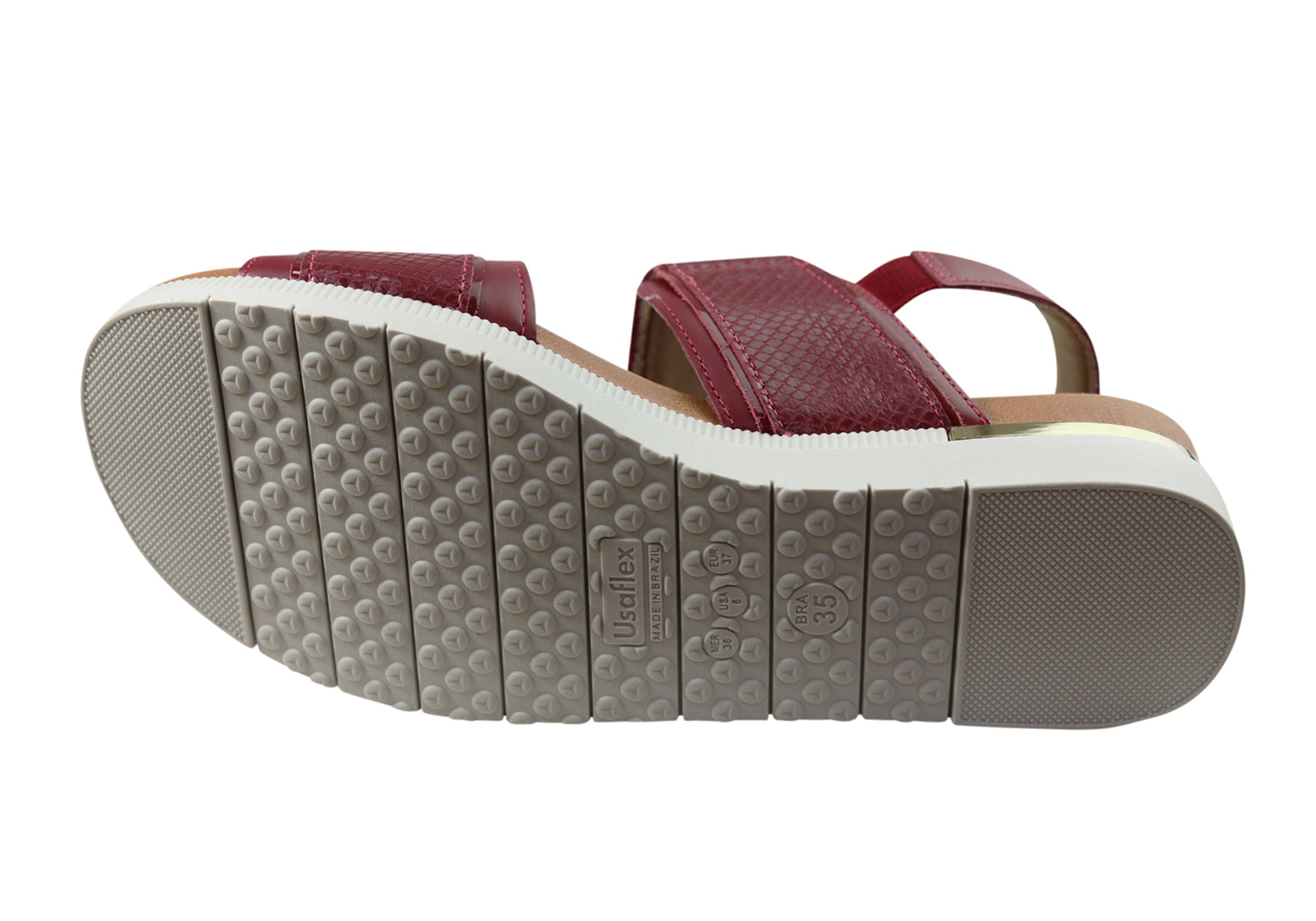 Usaflex Hilda Womens Comfortable Leather Sandals Made In Brazil