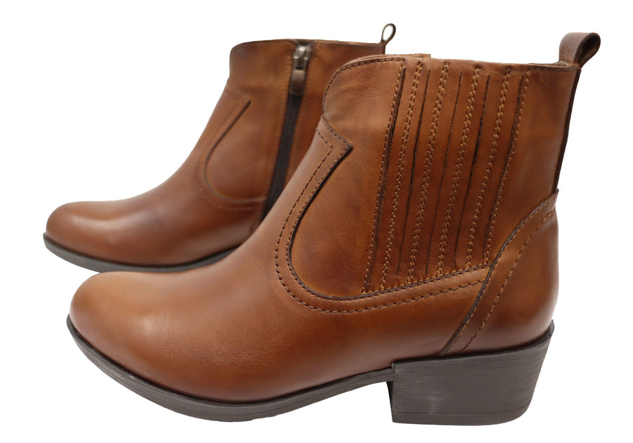 Orizonte Alotti Womens European Comfortable Leather Ankle Boots