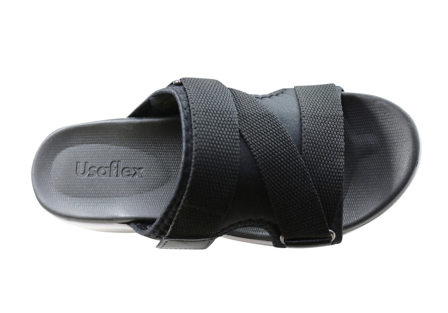 Usaflex Toni Womens Comfortable Slides Sandals Made In Brazil