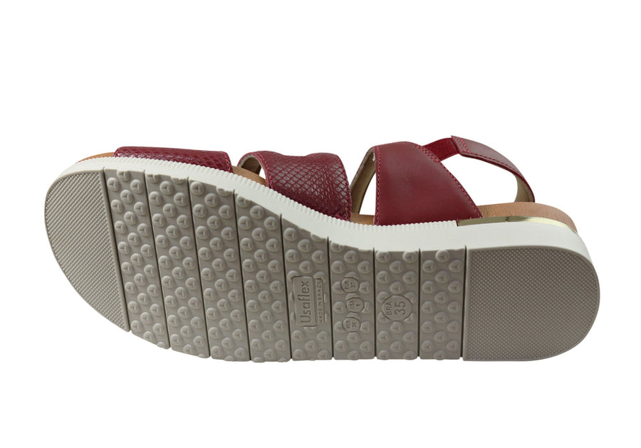 Usaflex Satora Womens Comfortable Leather Sandals Made In Brazil