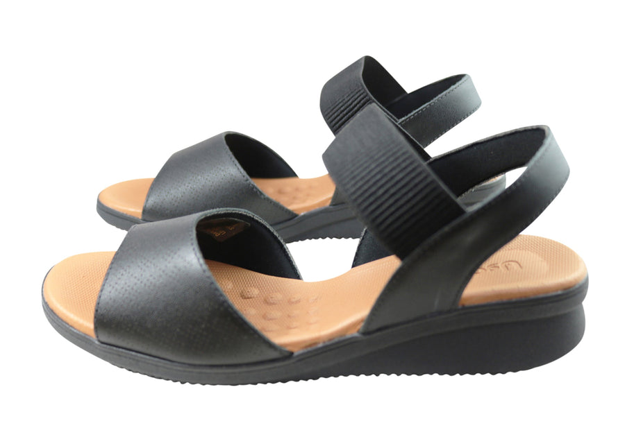 Usaflex Darling Womens Comfortable Leather Sandals Made In Brazil